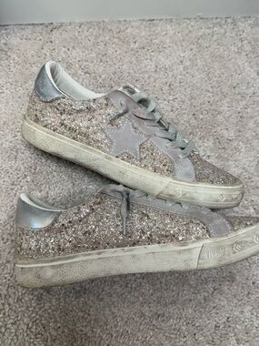 Vintage Havana Glitter Star Low-Top Sneakers - Rose Gold